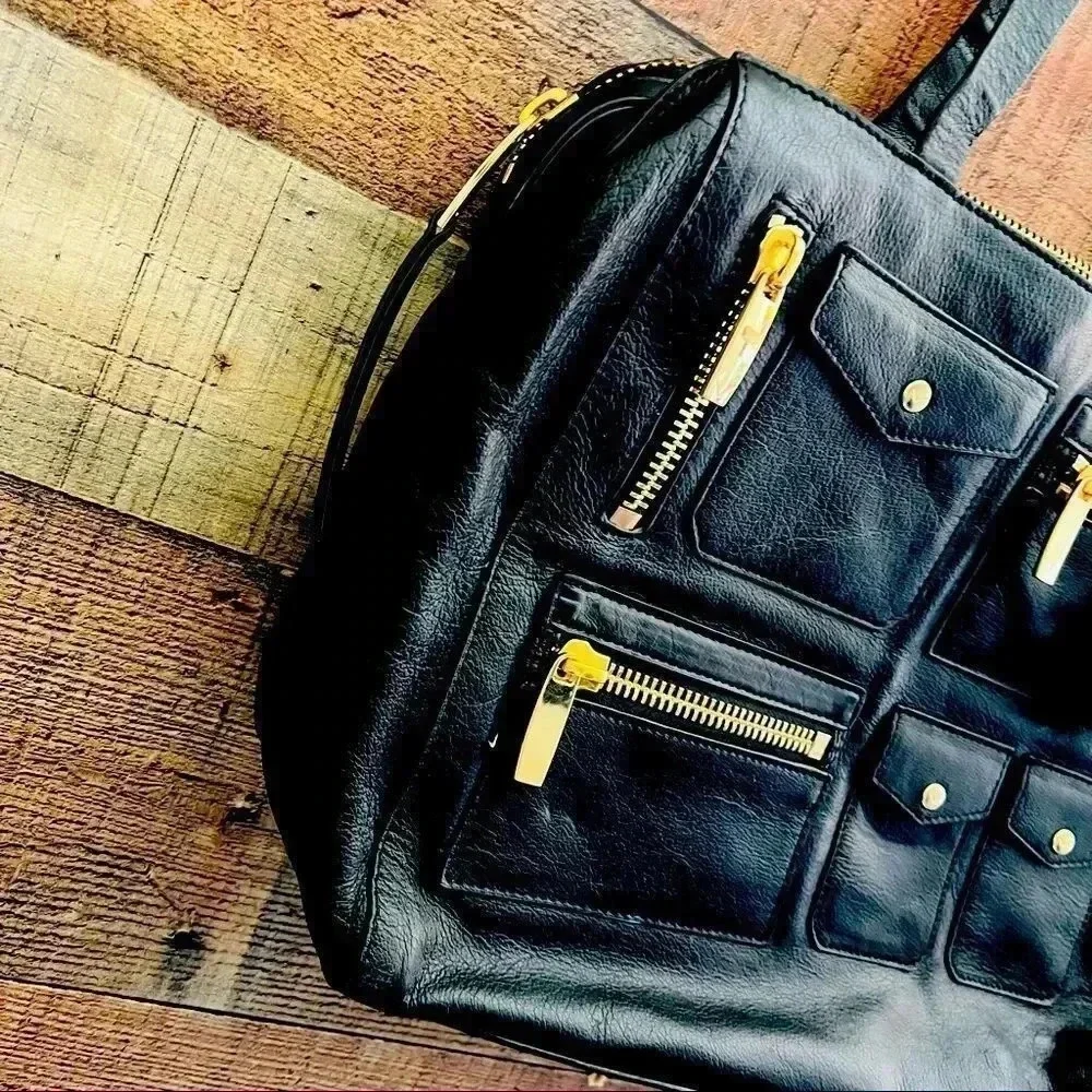 NWOT Via Spiga Leather Laptop/Work Bag